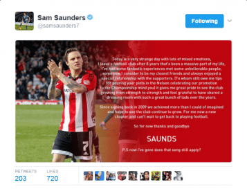 Sam Saunders – Goodbye, Good Luck and Thank You